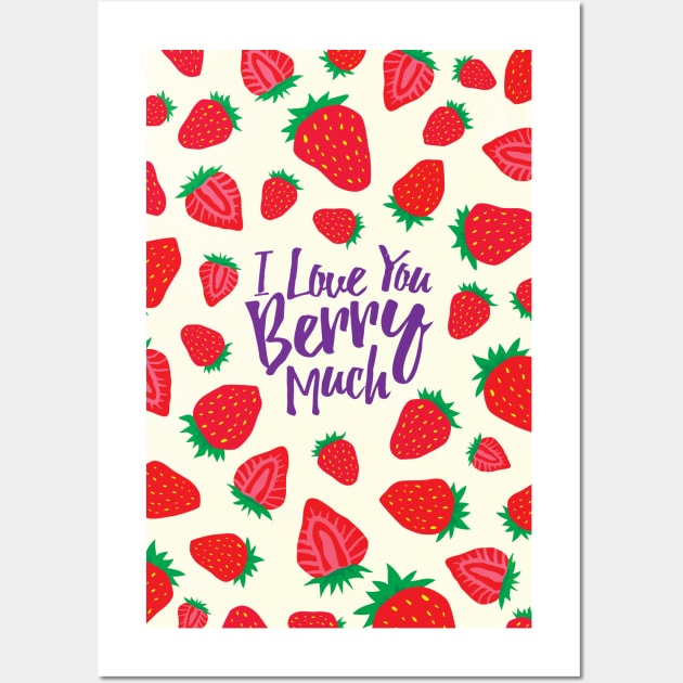 DMP Strawberries Poster RGB Wall Art by Shwin